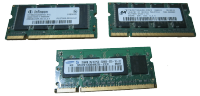 3 x 256MB Ram Samsung Infineon Micron PC2700S PC2-3200S
